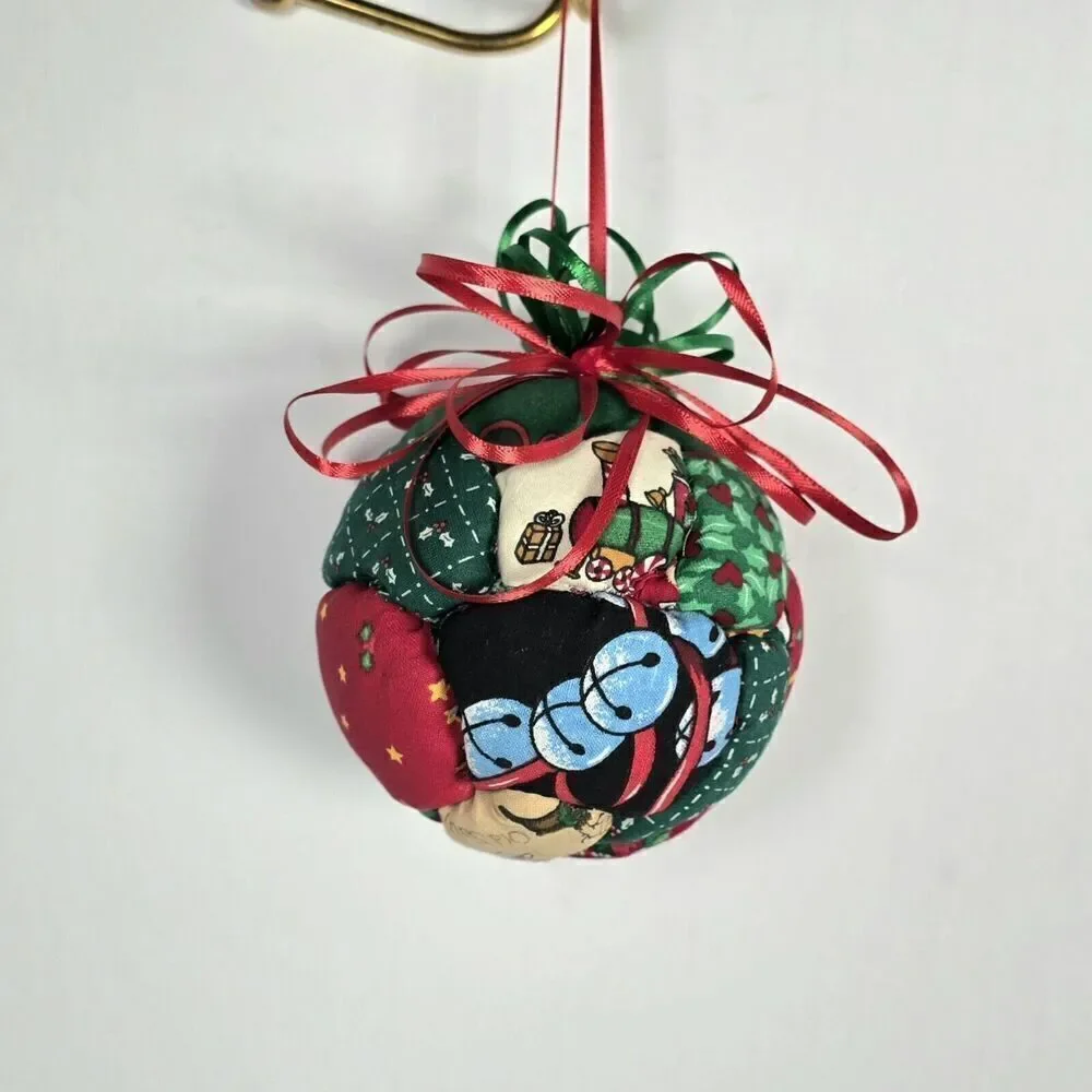 Handmade Quilted Patchwork Christmas Ornaments Country Farmhouse Cottagecore‎